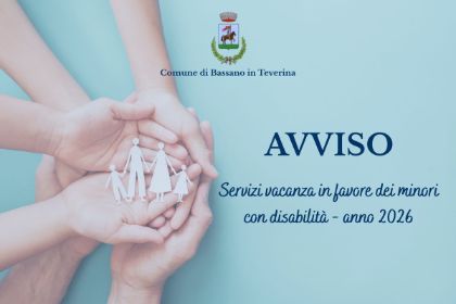 Servizi vacanza in favore dei minori con disabilità - anno 2026
